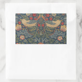 Sticker Rectangulaire William Morris Fraise Voleurs Oiseaux (Sac)