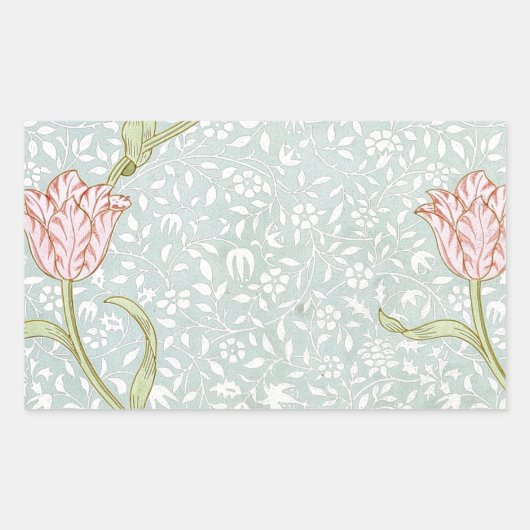 Sticker Rectangulaire William Morris GardenTulip (Devant)