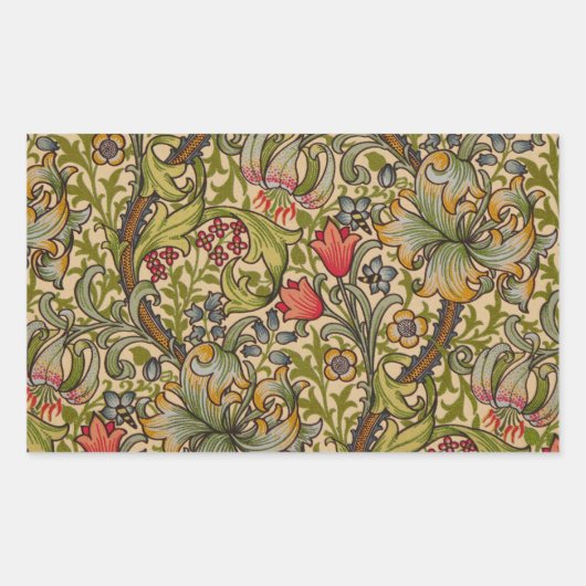 Sticker Rectangulaire William Morris Golden Lily (Devant)