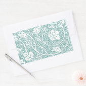 Sticker Rectangulaire William Morris Grape Motif Turquoise Turquoise (Enveloppe)