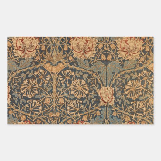Sticker Rectangulaire William Morris Honeysuckle Rich Wallpaper (Devant)