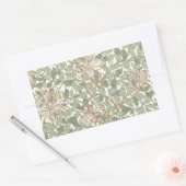 Sticker Rectangulaire William Morris Honeysuckle Vert Floral (Enveloppe)