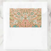 Sticker Rectangulaire William Morris Hyacinth Flower Rose Art (Sac)