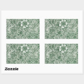 Sticker Rectangulaire william morris marigold vert floral fleur (Feuille)
