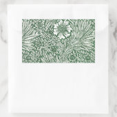 Sticker Rectangulaire william morris marigold vert floral fleur (Sac)