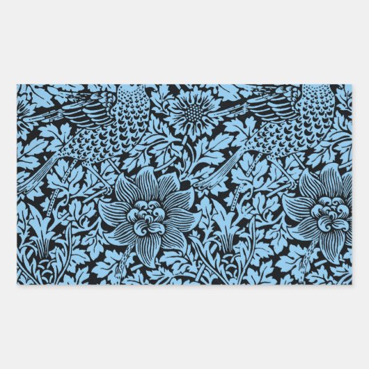 Sticker Rectangulaire William Morris Particularités Florales Anénome d'o (Devant)