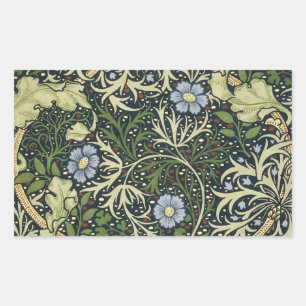 Sticker Rectangulaire William Morris Seaweed Pattern Floral Vintage