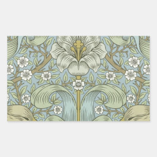 Sticker Rectangulaire William Morris Spring Motif classique épais