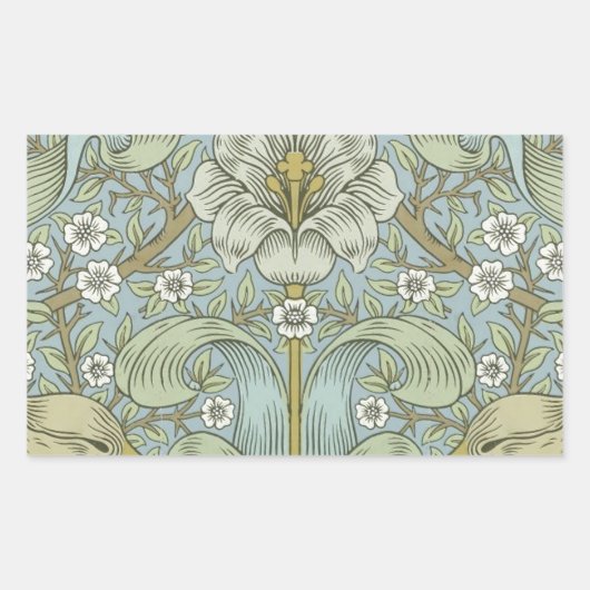 Sticker Rectangulaire William Morris Spring Thicket : Floral antique (Devant)