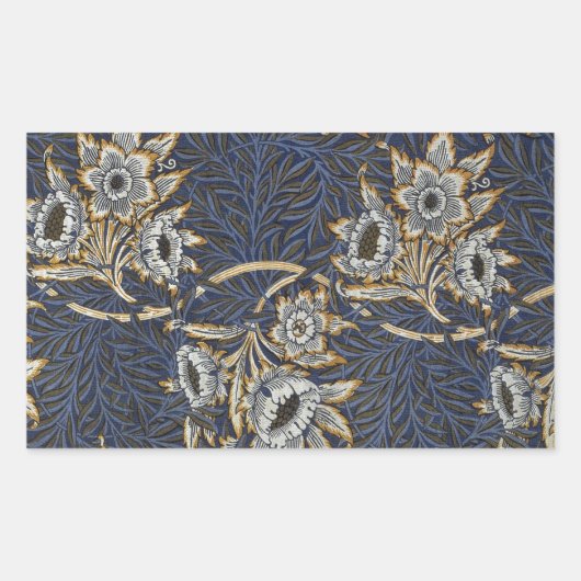 Sticker Rectangulaire william morris tulip and willow tapestry pattern (Devant)