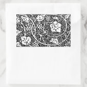 Sticker Rectangulaire William Morris Vin de raisin noir blanc (Sac)