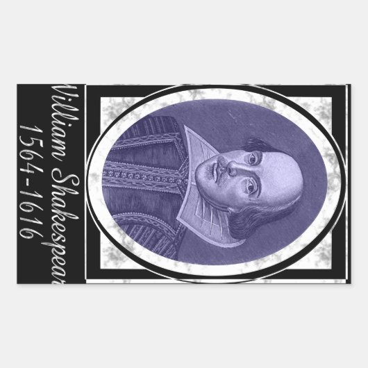 Sticker Rectangulaire William Shakespeare (Devant)