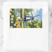 Sticker Rectangulaire Windmills Pays-Bas (Sac)