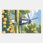 Sticker Rectangulaire Windmills Pays-Bas (Devant)