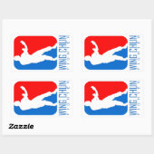 Sticker Rectangulaire Wing Chun Fighter - Ip Man Linage (Feuille)