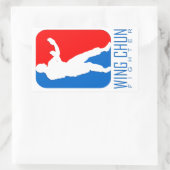 Sticker Rectangulaire Wing Chun Fighter - Ip Man Linage (Sac)