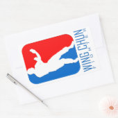 Sticker Rectangulaire Wing Chun Fighter - Ip Man Linage (Enveloppe)