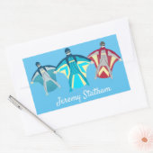 Sticker Rectangulaire Wingsuit Skydiving Thème (Enveloppe)