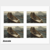 Sticker Rectangulaire Winslow Homer - Avertissement sur le brouillard (Feuille)