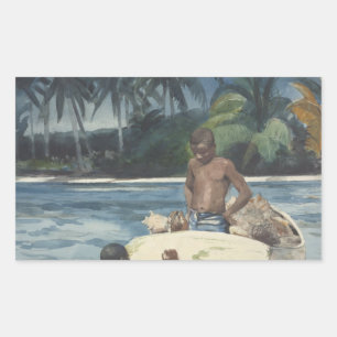 Sticker Rectangulaire Winslow Homer - West India Divers