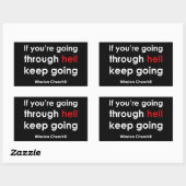 Sticker Rectangulaire Winston Churchill (Feuille)