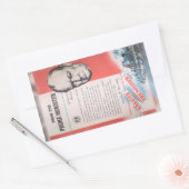 Sticker Rectangulaire Winston Churchill, Réimpression de l'affiche de Br (Enveloppe)