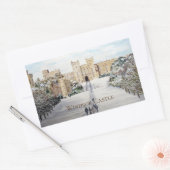 Sticker Rectangulaire Winter at Windsor Castle (Enveloppe)