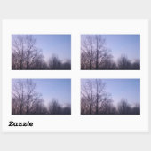 Sticker Rectangulaire Winter Moon Matin Paysage Photographie (Feuille)