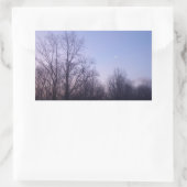Sticker Rectangulaire Winter Moon Matin Paysage Photographie (Sac)