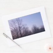 Sticker Rectangulaire Winter Moon Matin Paysage Photographie (Enveloppe)