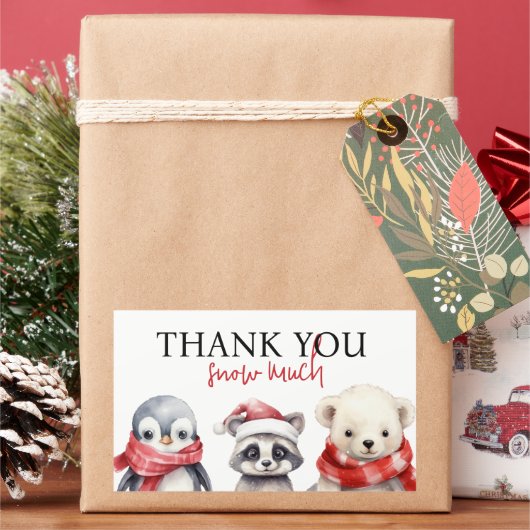 Sticker Rectangulaire Winter Onederland 1er anniversaire Noël Photo (vacances)