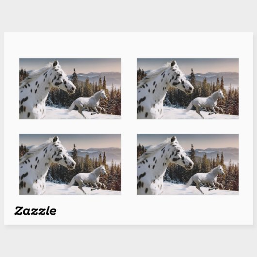 Sticker Rectangulaire Winter Wonderland (Feuille)