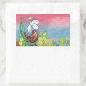 Sticker Rectangulaire Wire et neige d'Eurasie & Primroses (Sac)