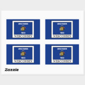 Sticker Rectangulaire Wisconsin (Feuille)