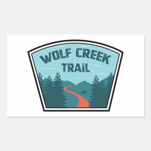 Sticker Rectangulaire Wolf Creek Trail Dayton Ohio (Devant)