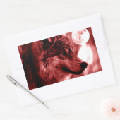 Sticker Rectangulaire Wolf Eyes & Moon (Enveloppe)