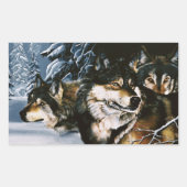 Sticker Rectangulaire Wolf Pack (Devant)