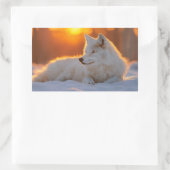 Sticker Rectangulaire Wolf Wild Animal Loving Portrait (Sac)