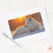 Sticker Rectangulaire Wolf Wild Animal Loving Portrait (Enveloppe)