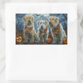 Sticker Rectangulaire Wolfhound Halloween Éffrayant (Sac)