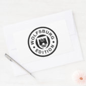 Sticker Rectangulaire Wolfsburg Edition (noir) (Enveloppe)