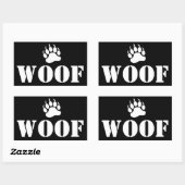 Sticker Rectangulaire woo Bear Paw (Feuille)