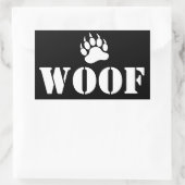 Sticker Rectangulaire woo Bear Paw (Sac)