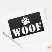 Sticker Rectangulaire woo Bear Paw (Enveloppe)
