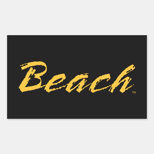 Sticker Rectangulaire Wordmark Beach (Devant)