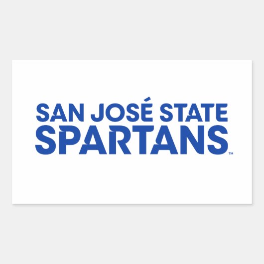 Sticker Rectangulaire Wordmark de San Jose State Spartans (Devant)