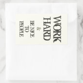 Sticker Rectangulaire Work Hard and Be nice to People Motivation (Sac)