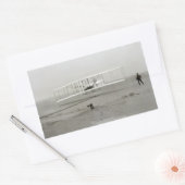 Sticker Rectangulaire Wright Brothers Flyer First Plane Flight Aviation (Enveloppe)