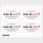Sticker Rectangulaire WTF ? ! - Qu'est-ce que le Frock ? ! -Autocollants (Feuille)