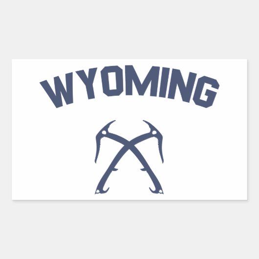 Sticker Rectangulaire Wyoming Ice Escalade (Devant)